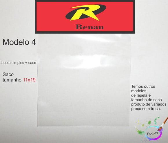 Lapela(simples) e Saco 11x19-robin