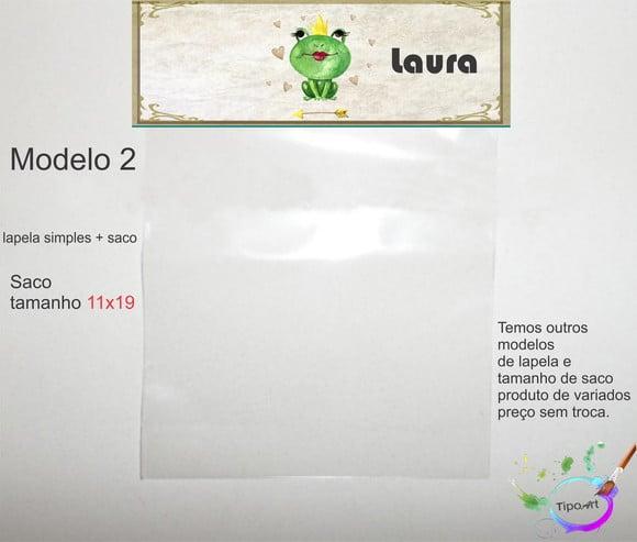 Lapela(simples) e Saco 11x19-sapo