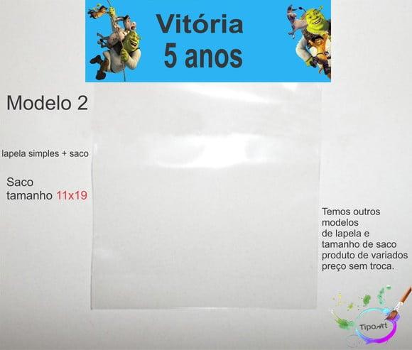 Lapela(simples) e Saco 11x19-shrek