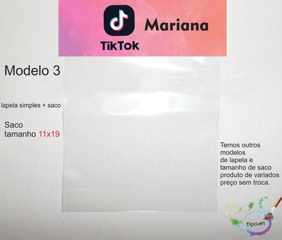 Lapela(simples) e Saco 11x19-tik Tok