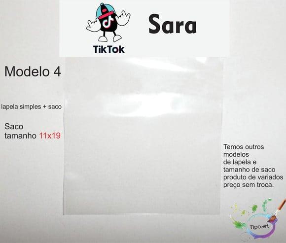 Lapela(simples) e Saco 11x19-tik Tok