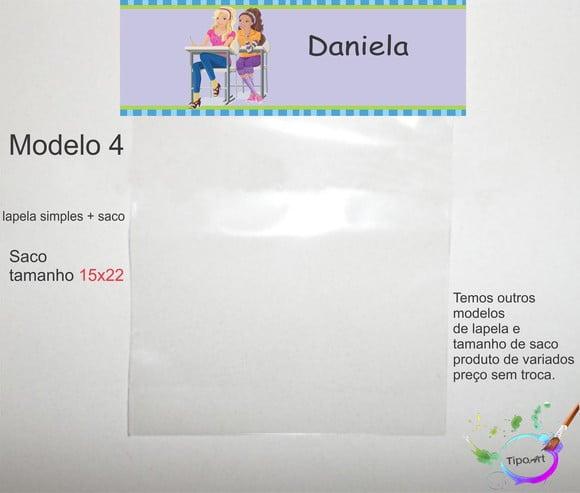 Lapela(simples) e Saco 15x22-barbie