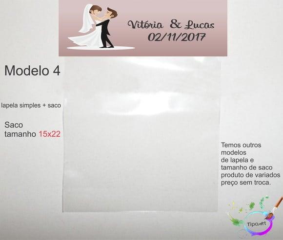 Lapela(simples) e Saco 15x22-casal