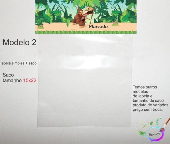 Lapela(simples) e Saco 15x22-donkey Kong