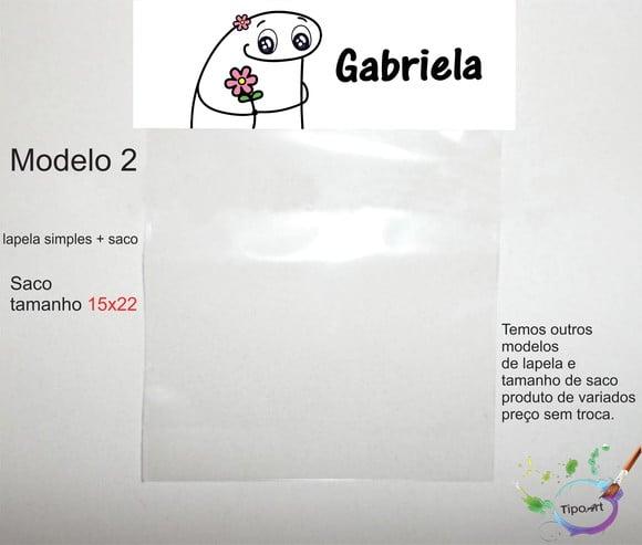 Lapela(simples) e Saco 15x22-flork