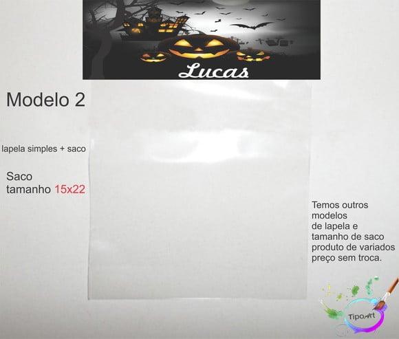 Lapela(simples) e Saco 15x22-halloween#1