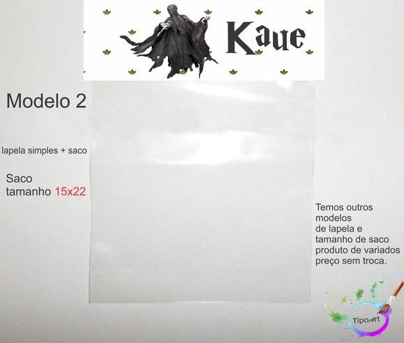Lapela(simples) e Saco 15x22-harry Potter-modelo 2