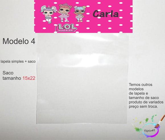 Lapela(simples) e Saco 15x22-lol