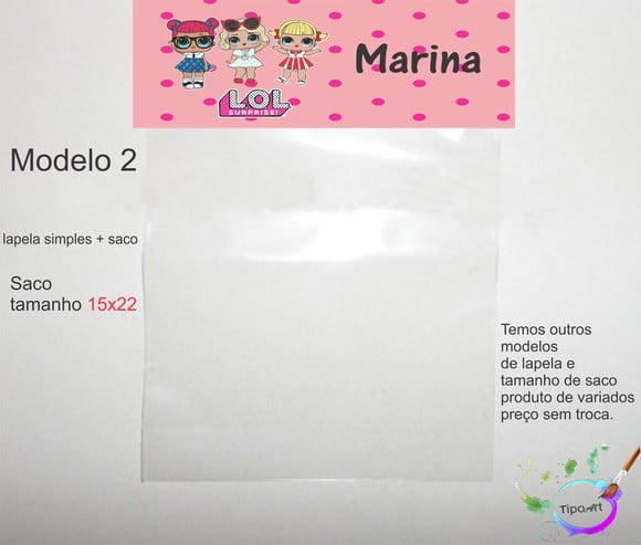 Lapela(simples) e Saco 15x22-lol
