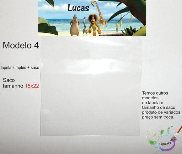 Lapela(simples) e Saco 15x22-madagascar