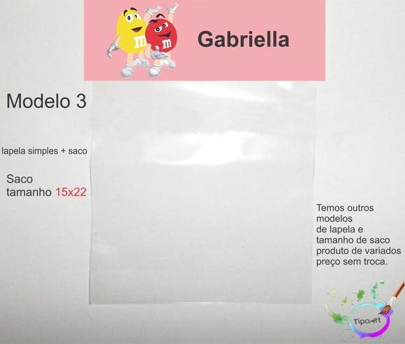 Lapela(simples) e Saco 15x22-m&m