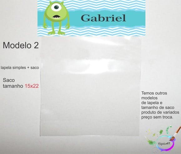 Lapela(simples) e Saco 15x22-mike Wazowski