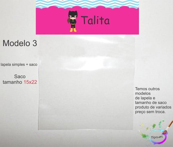 Lapela(simples) e Saco 15x22-mulher Gato