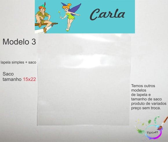 Lapela(simples) e Saco 15x22-peter Pan