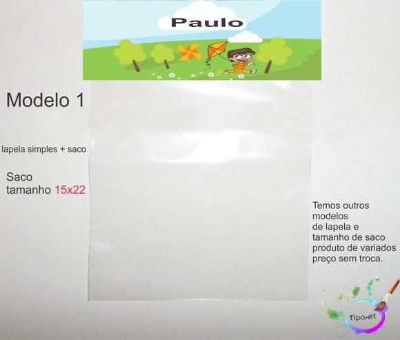 Lapela(simples) e Saco 15x22-pipa e Catavento