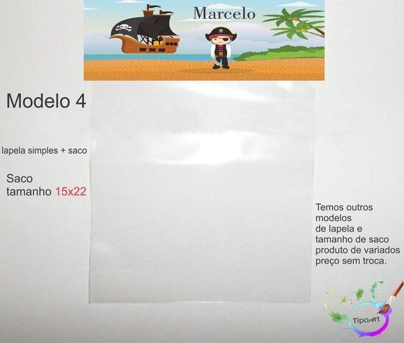 Lapela(simples) e Saco 15x22-pirata