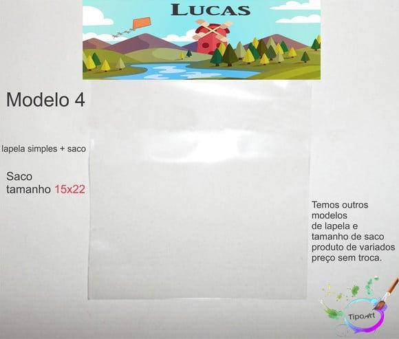 Lapela(simples) e Saco 15x22-pipa e Catavento