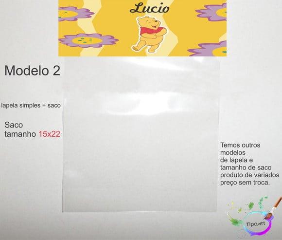 Lapela(simples) e Saco 15x22-pooh