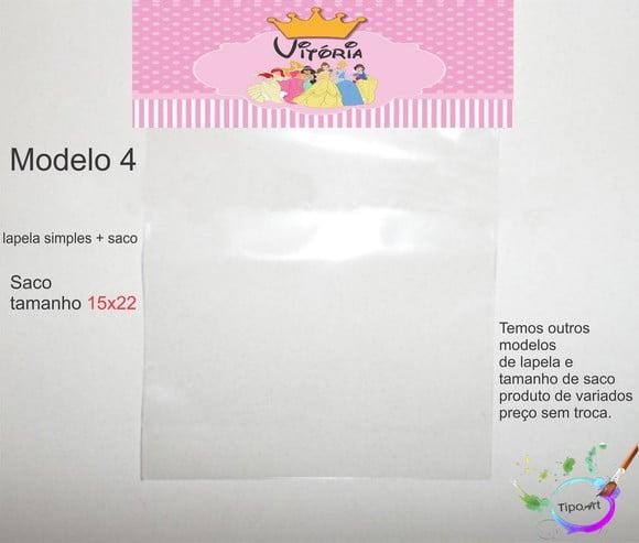 Lapela(simples) e Saco 15x22-princesas