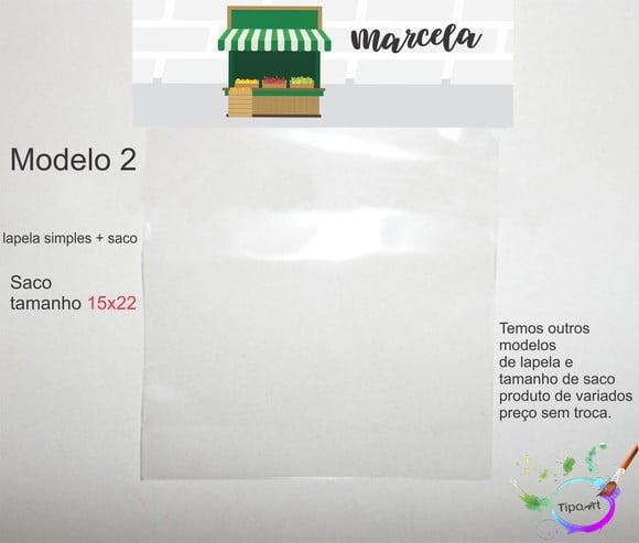 Lapela(simples) e Saco 15x22-quitandinha