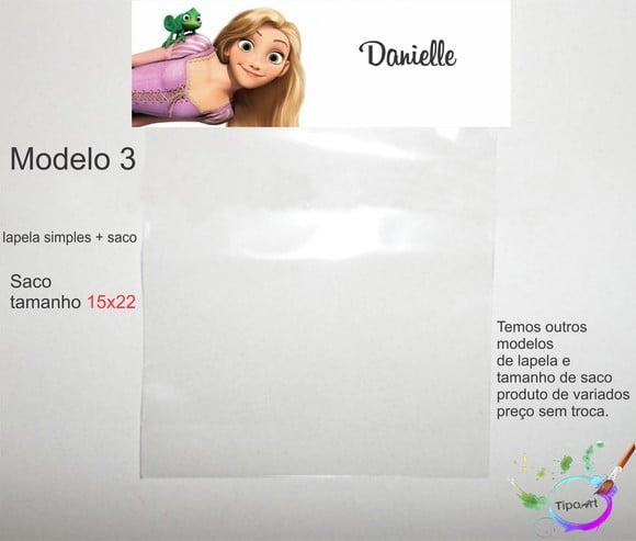 Lapela(simples) e Saco 15x22-rapunzel