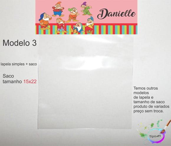 Lapela(simples) e Saco 15x22-sete Anões