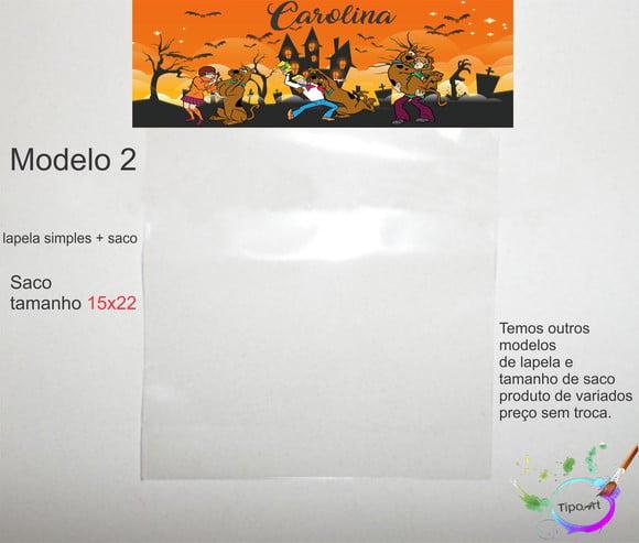 Lapela(simples) e Saco 15x22-scooby Doo