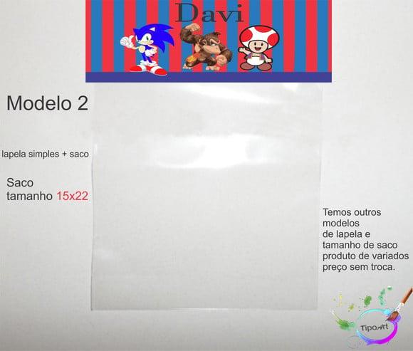 Lapela(simples) e Saco 15x22-sonic