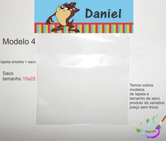 Lapela(simples) e Saco 15x22-taz Mania