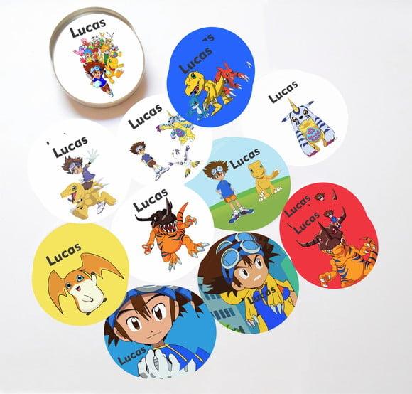 Latinha + Jogos da Memória-digimon