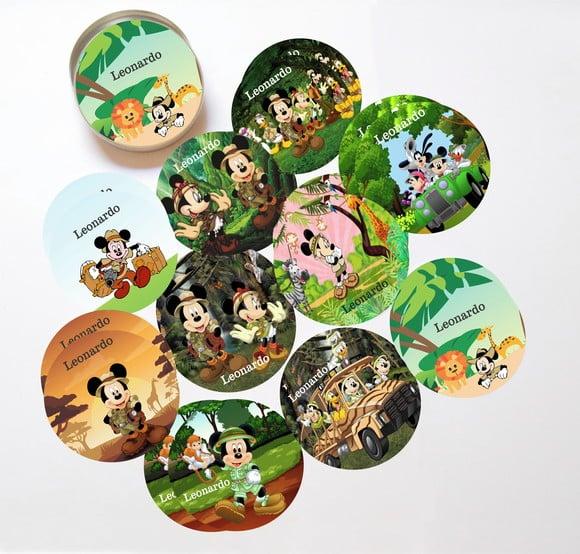 Latinha + Jogos da Memória-mickey Safari
