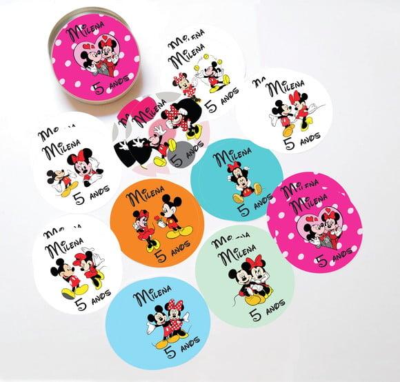 Latinha + Jogos da Memória-mickey e Minnie