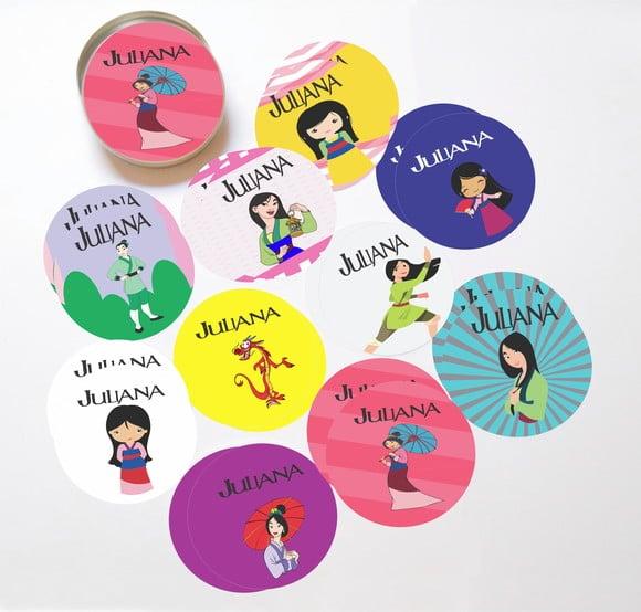 Latinha + Jogos da Memória-mulan