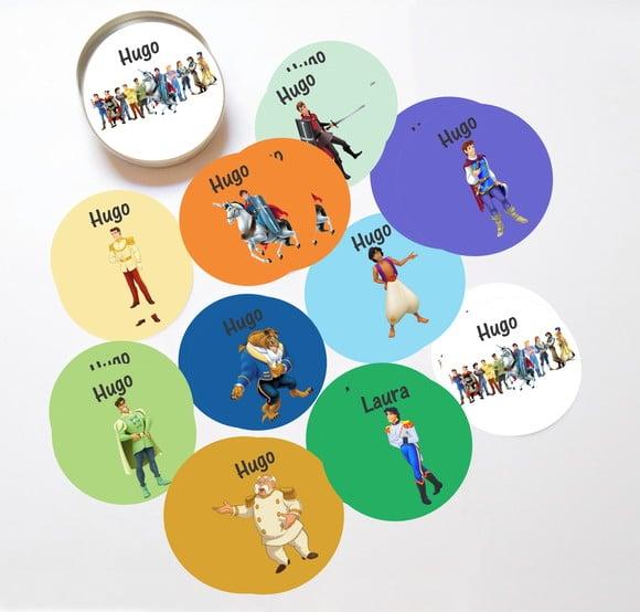 Latinha + Jogos da Memória-príncipes Disney