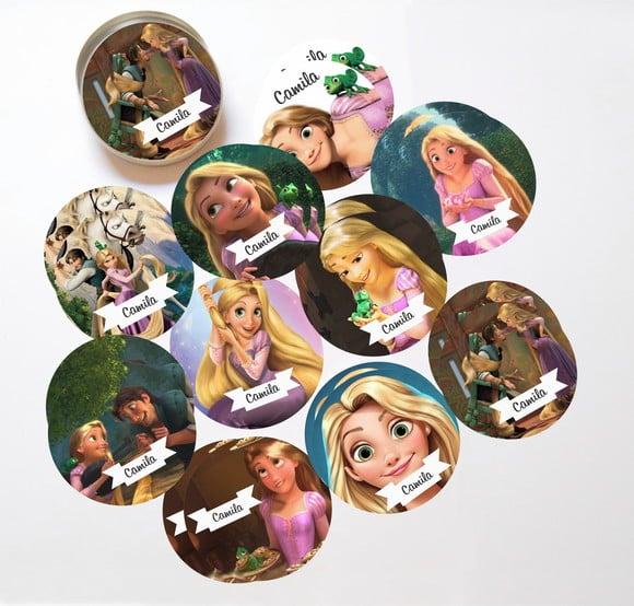 Latinha + Jogos da Memória-rapunzel
