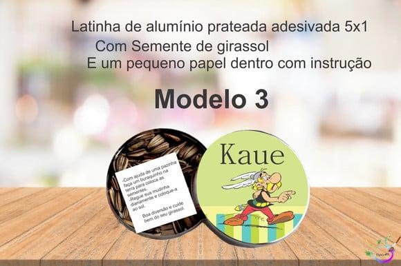 Latinha Semente Girassol-asterix
