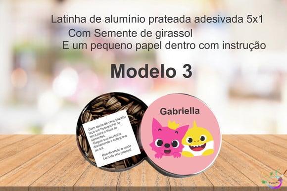 Latinha Semente Girassol-baby Shark