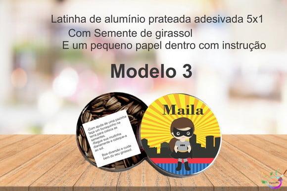 Latinha Semente Girassol-batman