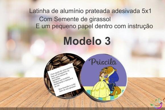 Latinha Semente Girassol-bela e a Fera