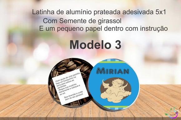Latinha Semente Girassol-batizado