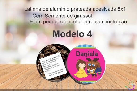 Latinha Semente Girassol-bela e a Fera