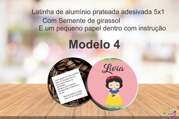 Latinha Semente Girassol-branca de Neve