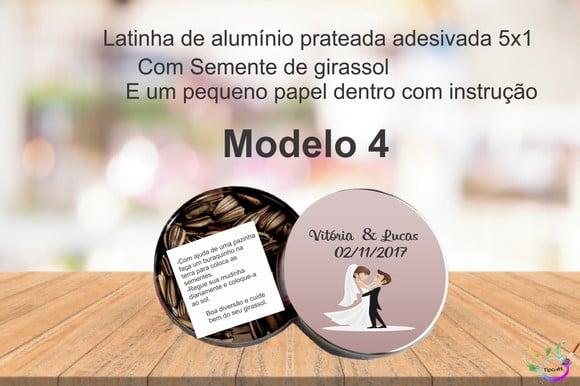 Latinha Semente Girassol-casal