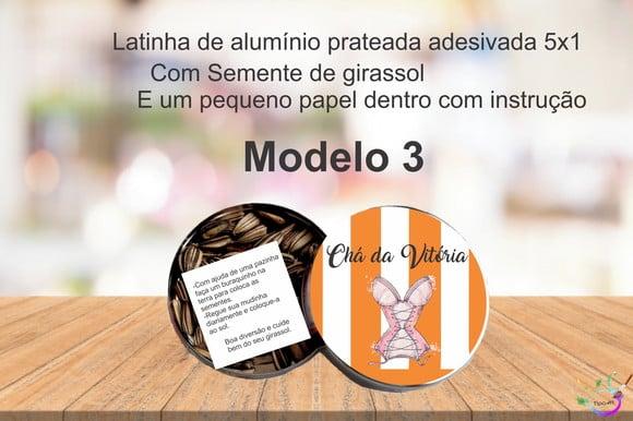 Latinha Semente Girassol-chá de Lingerie#1