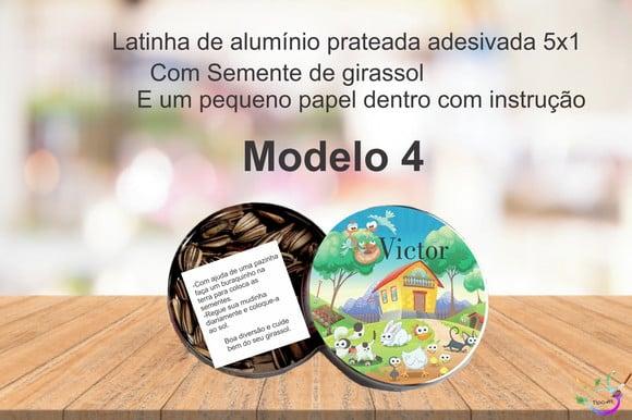 Latinha Semente Girassol-fazendinha