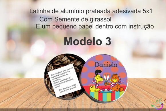 Latinha Semente Girassol-garfield