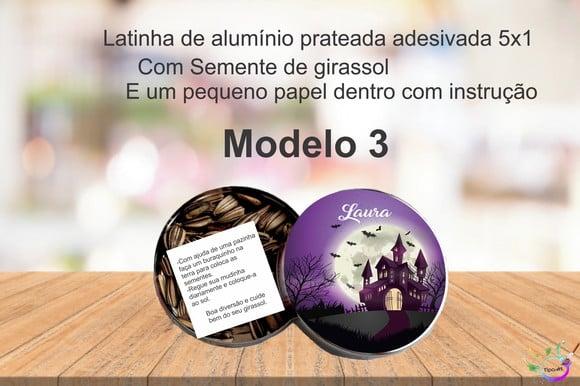 Latinha Semente Girassol-halloween#1