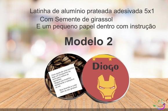 Latinha Semente Girassol-homem de Ferro