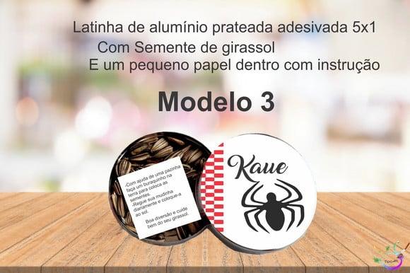 Latinha Semente Girassol-homem Aranha