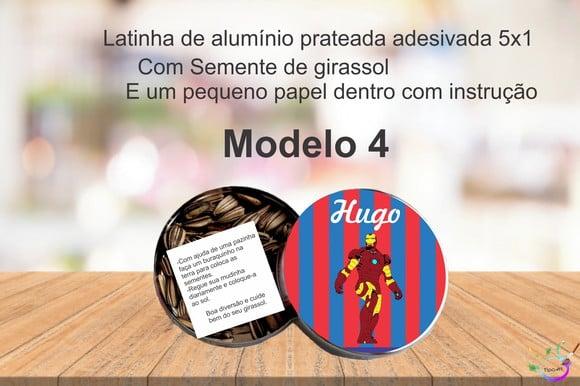 Latinha Semente Girassol-homem de Ferro